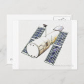 Carte Postale Illustration du satellite utilisé pour la détectio (Devant / Derrière)