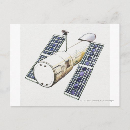 Carte Postale Illustration du satellite utilisé pour la détectio (Devant)