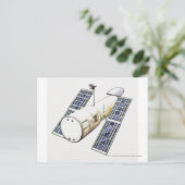 Carte Postale Illustration du satellite utilisé pour la détectio (Debout devant)