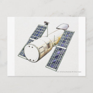 Carte Postale Illustration du satellite utilisé pour la détectio
