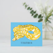 Carte Postale Illustration du serpent python birman (Debout devant)