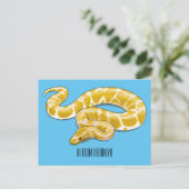 Carte Postale Illustration du serpent python birman (Debout devant)