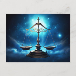 Carte Postale Illustration du signe diacritique de la Libra Zodi
