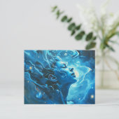 Carte Postale Illustration du signe zodiaque Aquarius (Debout devant)