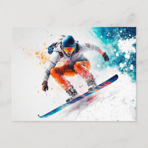 Carte Postale Illustration du snowboard