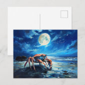 Carte Postale Illustration du symbole du cancer du zodiaque (Devant / Derrière)