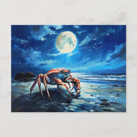 Carte Postale Illustration du symbole du cancer du zodiaque (Devant)