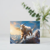 Carte Postale Illustration du symbole zodiaque Capricorne (Debout devant)