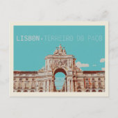 Carte Postale Illustration du Terreiro do Paço à Lisbonne, Portu (Devant)