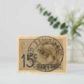 Carte postale - Illustration du timbre-poste franç (Debout devant)