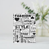 Carte Postale Illustration du vecteur de collage de mots de mode (Debout devant)