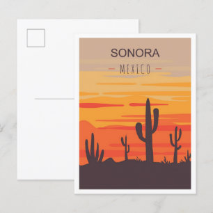 Carte Postale Illustration du Vintage voyage artistique Sonora M