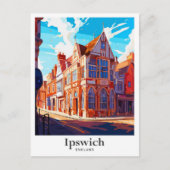 Carte Postale Illustration du Vintage voyage Ipswich England (Devant)