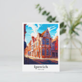 Carte Postale Illustration du Vintage voyage Ipswich England (Debout devant)