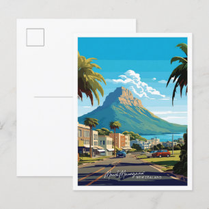 Carte Postale Illustration du voyage du Mont Maunganui en Nouvel