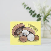 Carte Postale Illustration d'un champignon (Debout devant)