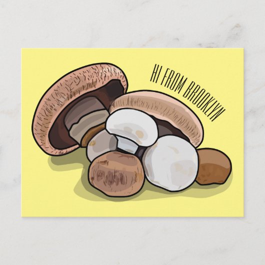 Carte Postale Illustration d'un champignon (Devant)