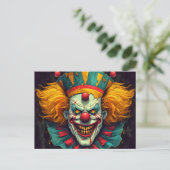 Carte Postale Illustration d'un clown funhouse infime (Debout devant)