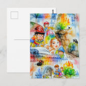 Carte Postale Illustration d'un conte de fées de Whimsical (Devant / Derrière)