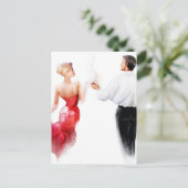 Carte Postale Illustration d'un couple dansant le tango (Debout devant)
