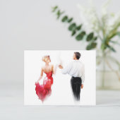 Carte Postale Illustration d'un couple dansant le tango (Debout devant)