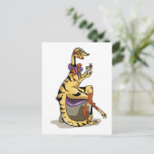 Carte Postale Illustration d'un Iguanodon se polissant les ongle (Debout devant)