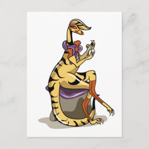 Carte Postale Illustration d'un Iguanodon se polissant les ongle
