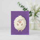 Carte Postale Illustration d'un mouton géant mignon et drôle (Debout devant)
