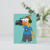 Carte Postale Illustration D'Un Opérateur De Caméra Parasaurolop (Debout devant)