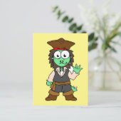 Carte Postale Illustration d'un pirate stégosaure, Jack Sparrow (Debout devant)