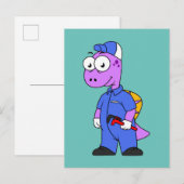 Carte Postale Illustration D'Un Plomber Spinosaurus. (Devant / Derrière)