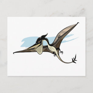 Carte Postale Illustration D'Un Pteranodon Dinosaure.