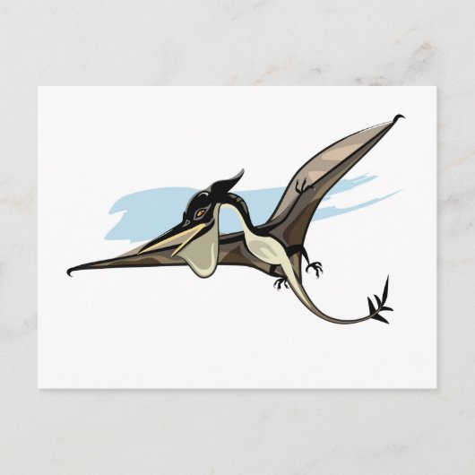 Carte Postale Illustration D'Un Pteranodon Dinosaure. (Devant)