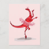 Carte Postale Illustration d'un rapaceur dansant en ballerine. (Devant)