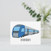 Carte Postale Illustration d'un train électrique (Debout devant)
