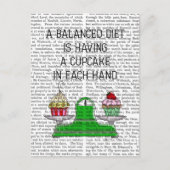 Carte Postale Illustration d'une alimentation équilibrée (Devant)