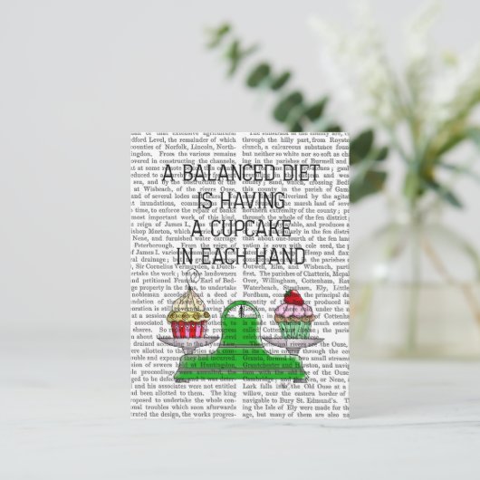 Carte Postale Illustration d'une alimentation équilibrée (Debout devant)