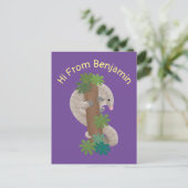 Carte Postale Illustration d'une anteure de pangolin mignonne (Debout devant)