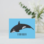 Carte Postale Illustration d'une baleine tueuse (Debout devant)