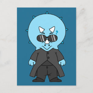 Carte Postale Illustration D'Une Matrice Tricératops.