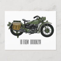Illustration d'une moto de croiseur militaire