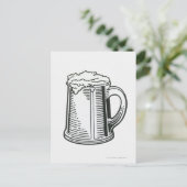 Carte Postale Illustration en noir et blanc de Guinness in (Debout devant)