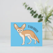 Carte Postale Illustration Fennec fox (Debout devant)