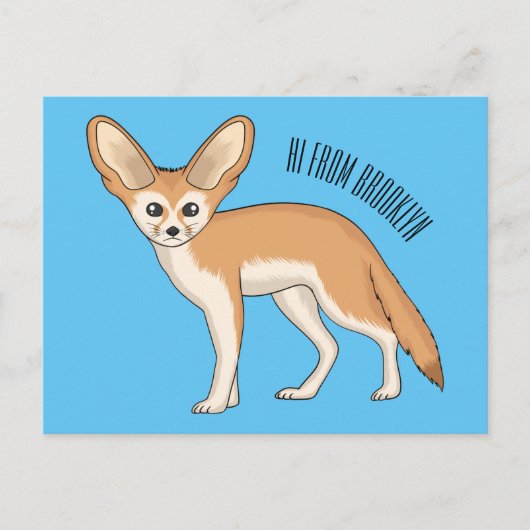 Carte Postale Illustration Fennec fox (Devant)