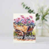 Carte Postale Illustration Fleur d'aster fraîchement sélectionné (Debout devant)