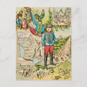Carte Postale Illustration française vintage