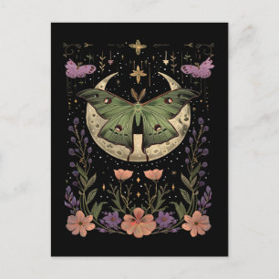 Carte Postale Illustration gothique du ciel nocturne