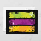 Carte Postale Illustration Grunge Banners (Devant / Derrière)