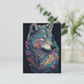 Carte Postale Illustration Hunter Wolf (Debout devant)