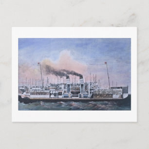 Carte Postale Illustration interne en Titanic RMS Vintage